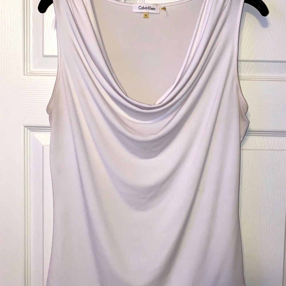 Slouched neck white Blouse